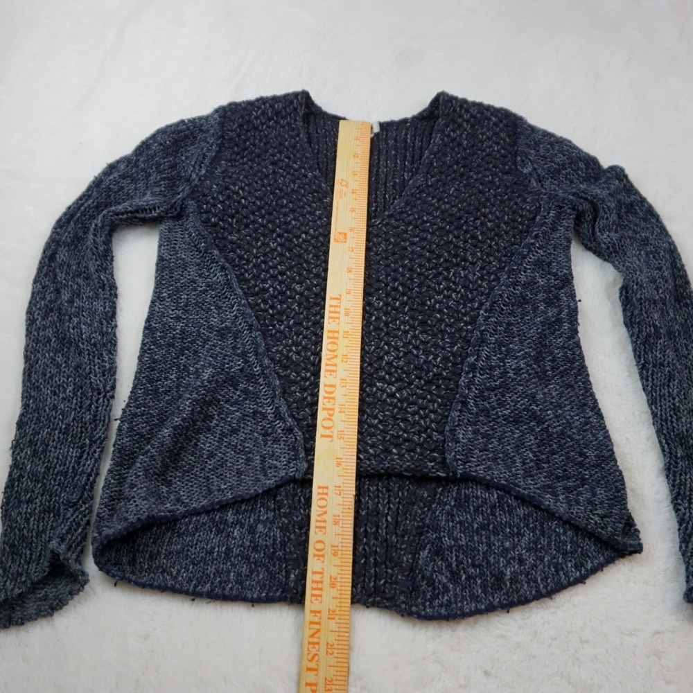 Helmut Lang Wool Silk Knit V Neck Sweater Hi Low Hem Long Sleeve Women Size P XS - Picture 4 of 9